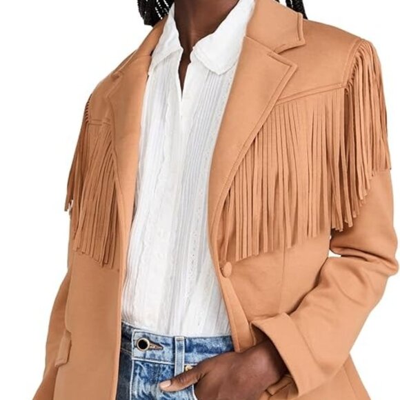 BLANKNYC Womens Luxury Clothing Oversized Blazzer with Pockets | Tan Color - XS - Picture 1 of 5